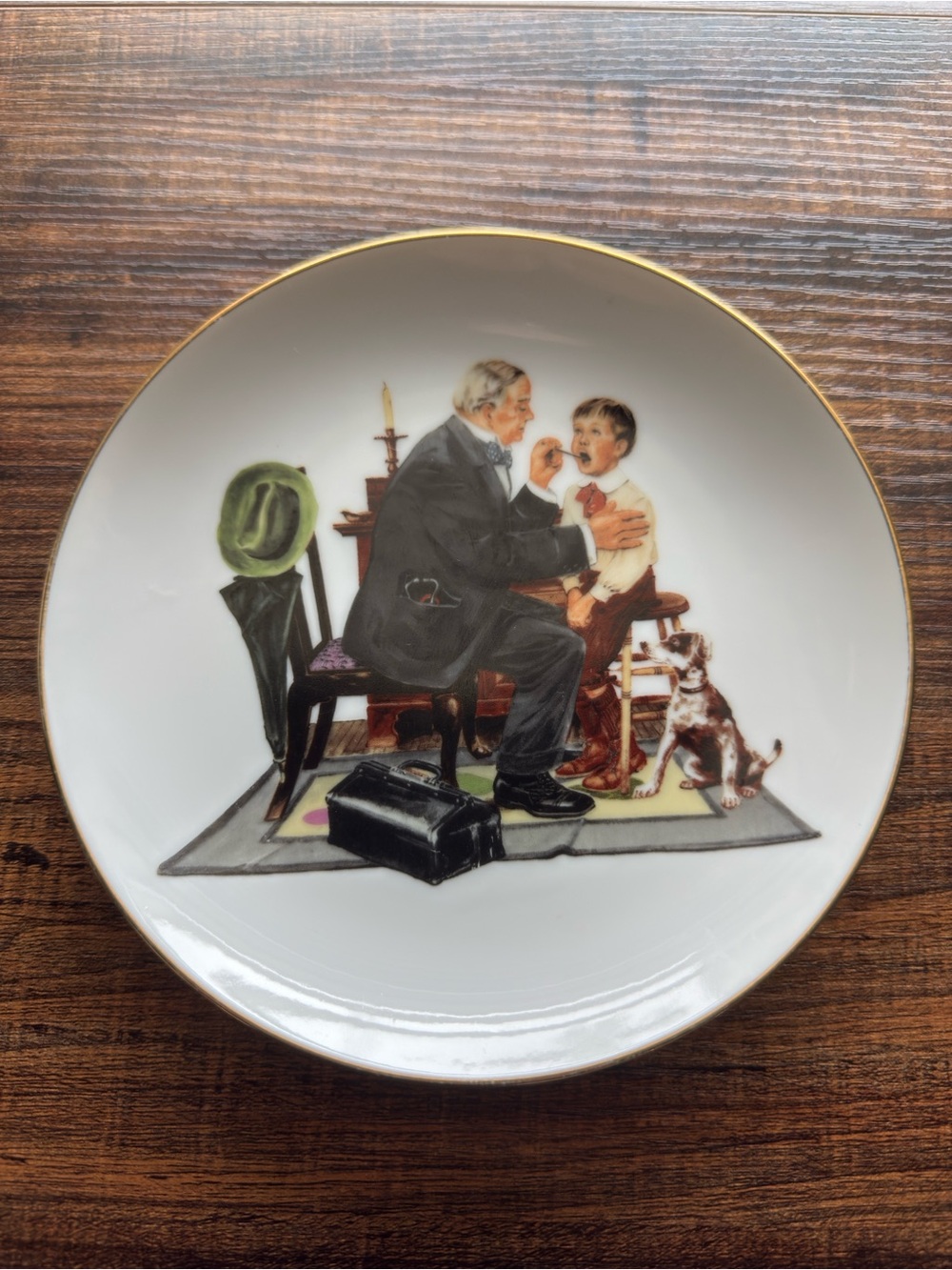 Norman Rockwell “The Country Doctor” Collector Plate 1982 Vintage